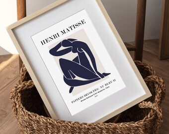 Henri Matisse, Blue Nude Matisse, Art Print, Nu Bleu, Matisse Art Poster, Home Decor, Wall Art, Minimal Art, Modern Art, Modern Print