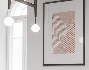 Abstract Poster, Modern Decor, Minimal Poster, Abstract Lines, Boho Wall Art, Boho Art Print, Mid Century, Geometric Poster