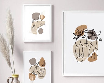 Picasso Dove Poster Set: Minimalist Line Art Prints (Digital Download)