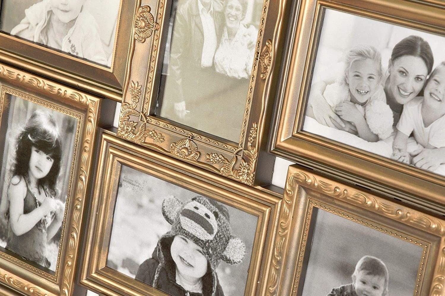 New Vintage Gold Multi Aperture Photo Picture Frame Holds 12 Etsy UK