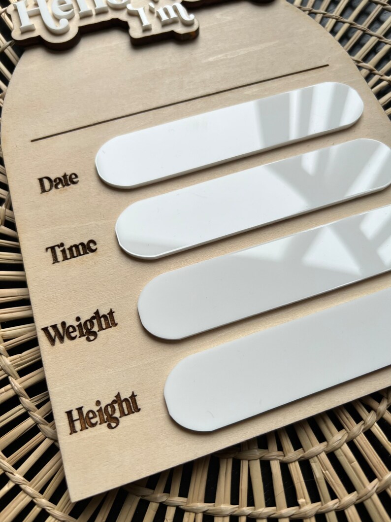 Birth Stats Sign, Date Time Weight Height Sign, Newborn Photo Prop - Etsy
