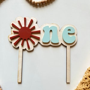 First Trip Around the Sun 1st Birthday Cake Topper, Sun One Cake Topper