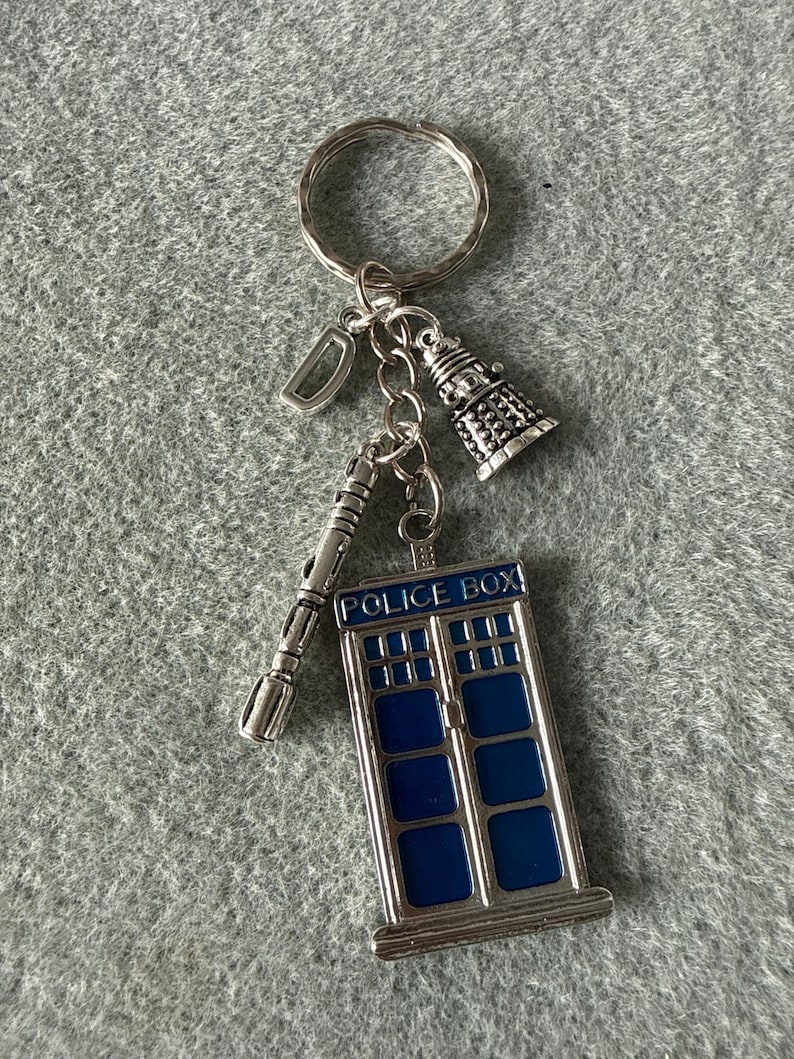 Dr Who Large 50mm Police Box Tardis Keyring With or Without Dalek ...