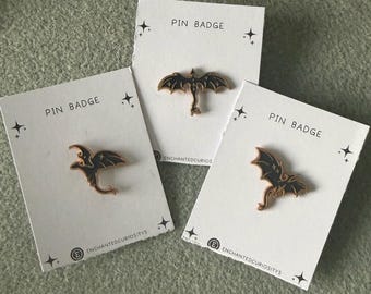 Black  Enamel metal pin badge brooch