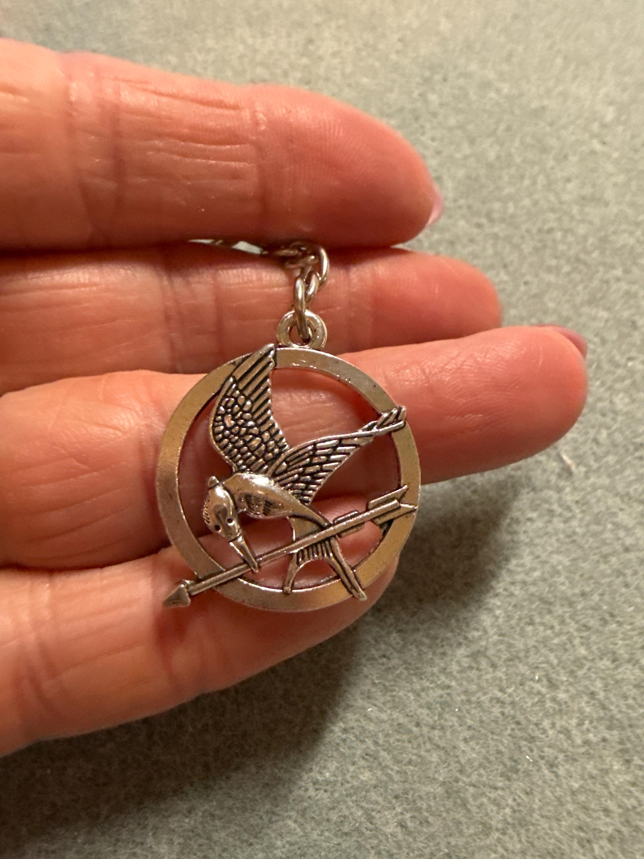 Inspired by Hunger Games Mockingjay Bird & Arrow Keyring Keychain Bag ...