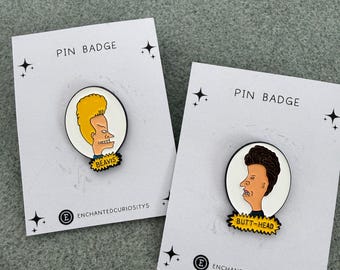 Beavis and Butt- head  Cartoon Character Retro metal enamel pin badge