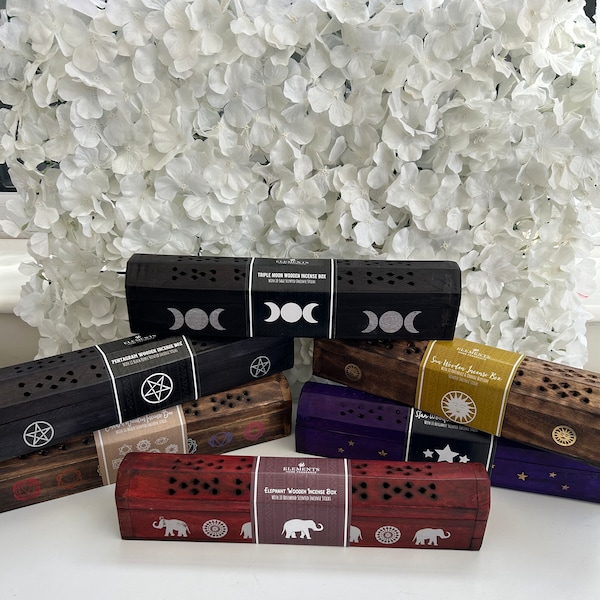 Wooden Incense Box gift set… see description for designs & fragrance