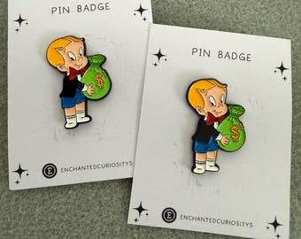 Richie Rich Character Retro metal enamel pin badge