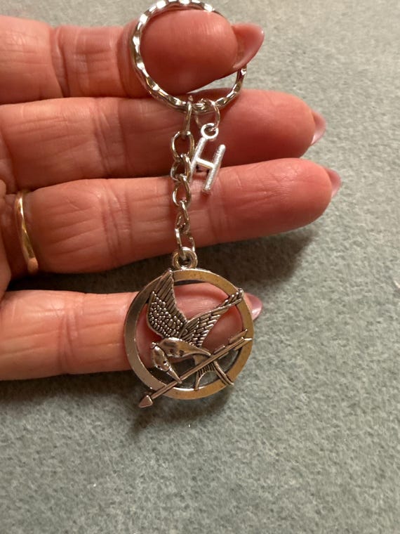Inspired by Hunger Games Mockingjay Bird & Arrow Keyring Keychain
