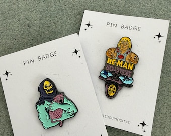 He -Man & The Masters Of the Universe He-Man / Skeletor  Cartoon Character Retro metal enamel pin badge