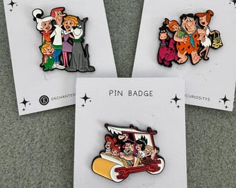 Flintstones Cartoon Character Retro metal enamel pin badge