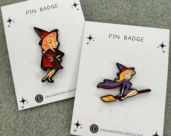 Bewitched Samantha Stephens  Cartoon Character Retro metal enamel pin badge