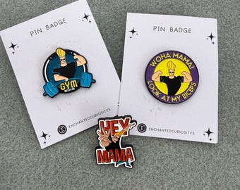 Johnny Bravo Cartoon Character Retro metal enamel pin badge