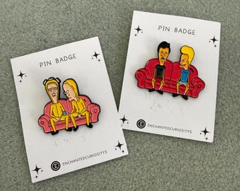 Beavis and Butt- head  Cartoon Character Retro metal enamel pin badge