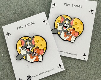 Tom & Jerry  Character Retro metal enamel pin badge