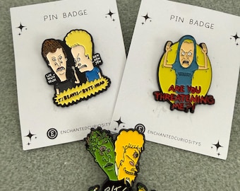Beavis and Butt- head  Cartoon Character Retro metal enamel pin badge