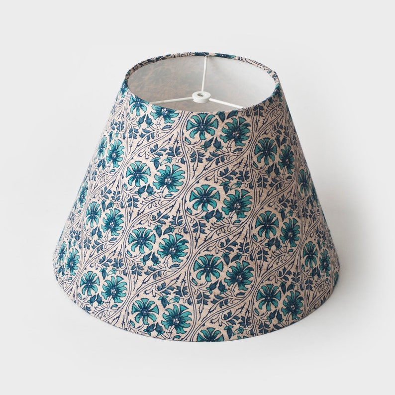 Shades of Blue Floral Lamp Shade Etsy