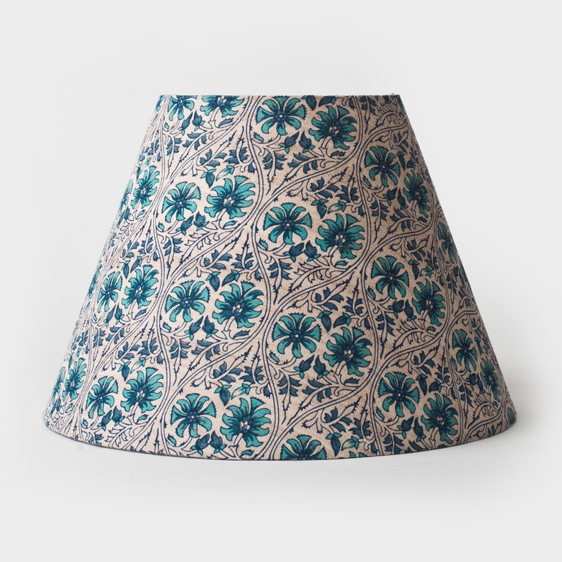 Shades of Blue Floral Lamp Shade Etsy