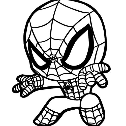 Baby Spiderman SVG File - Etsy