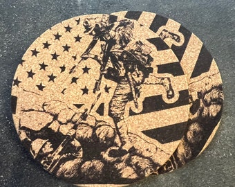 USA Flag Infantryman coaster