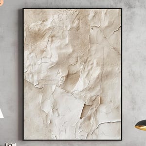 Neutral Abstract Wall Art, Beige Plaster Texture, Wabi Sabi Minimalist Modern, Raw Texture Print