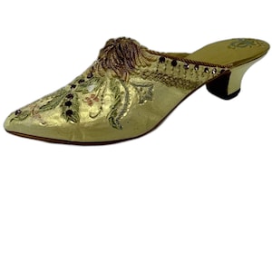 Vintage Nostalgia Collectible Miniature Shoe Figurine Slide On If The Shoe Fits