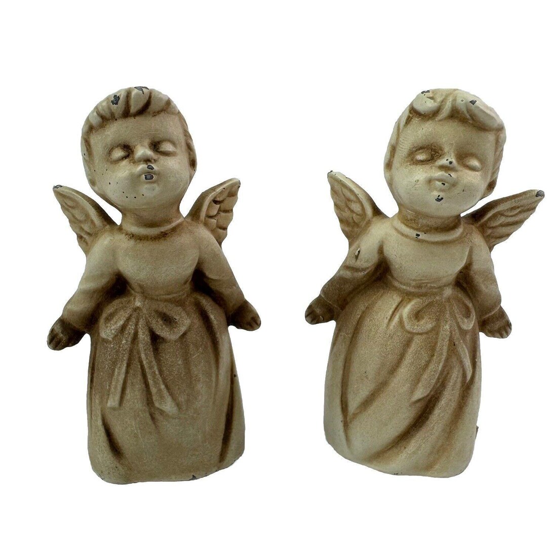 Vintage Porcelain Ceramic Angels Kissing Figurines - Etsy