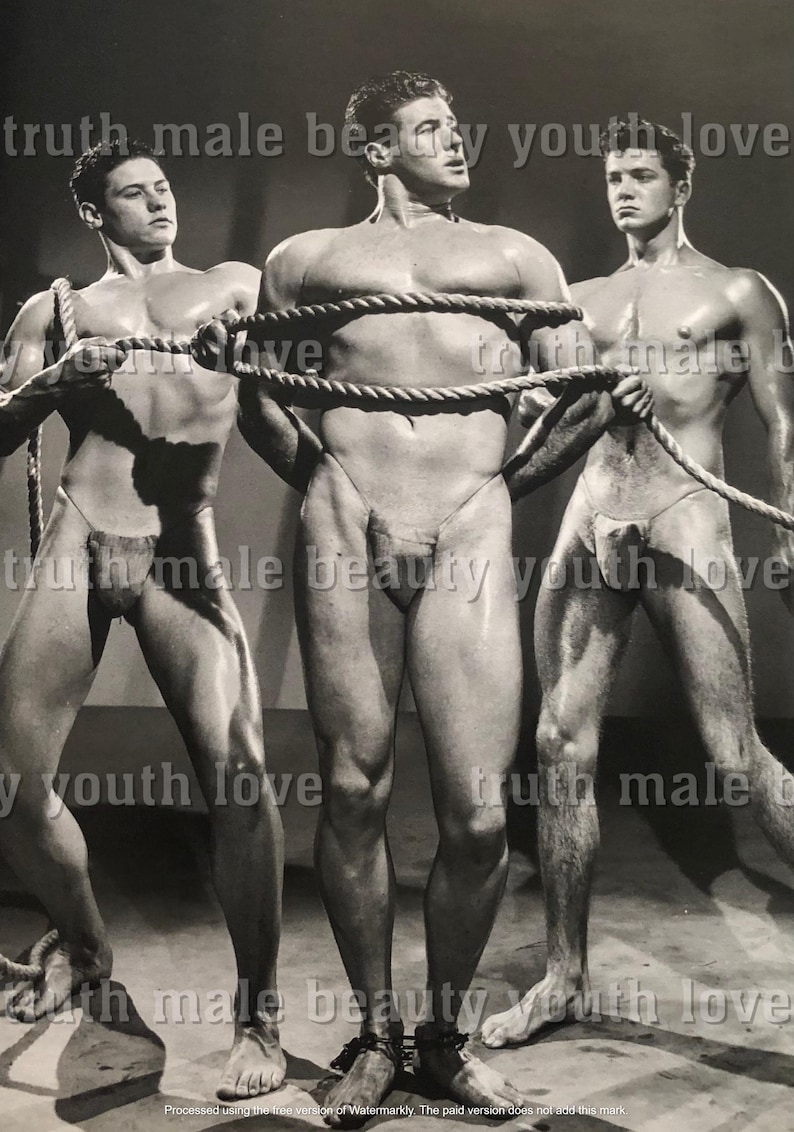 5 Copyright-free Nude Men Male Physique Muscle Hunk Stud Beefcake Jock