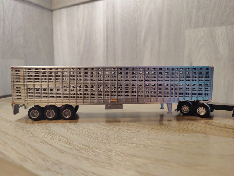 3d Printed Semi Stock Trailer 1/64 Scale - Etsy
