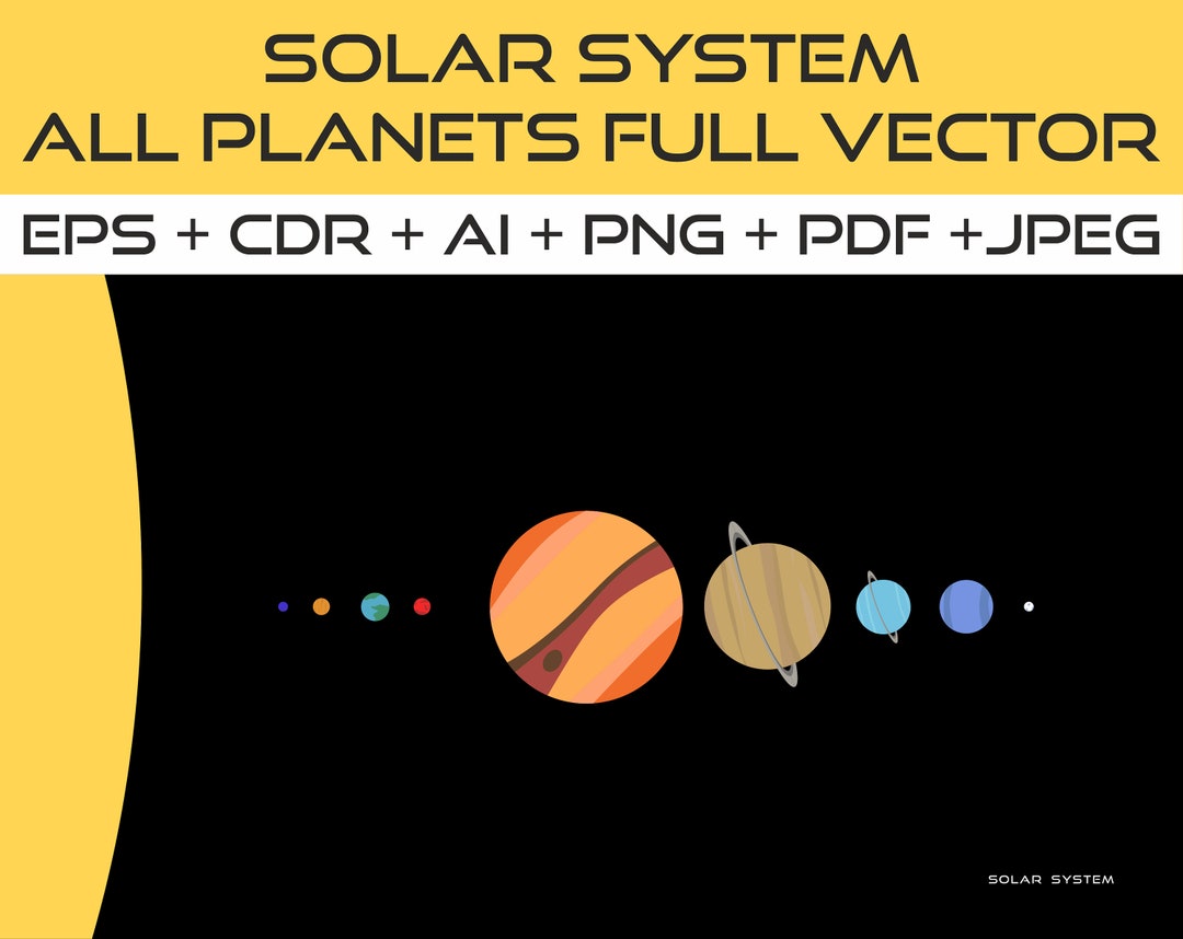 Solar System Clipart Commercial Use Planets Vector Graphics - Etsy