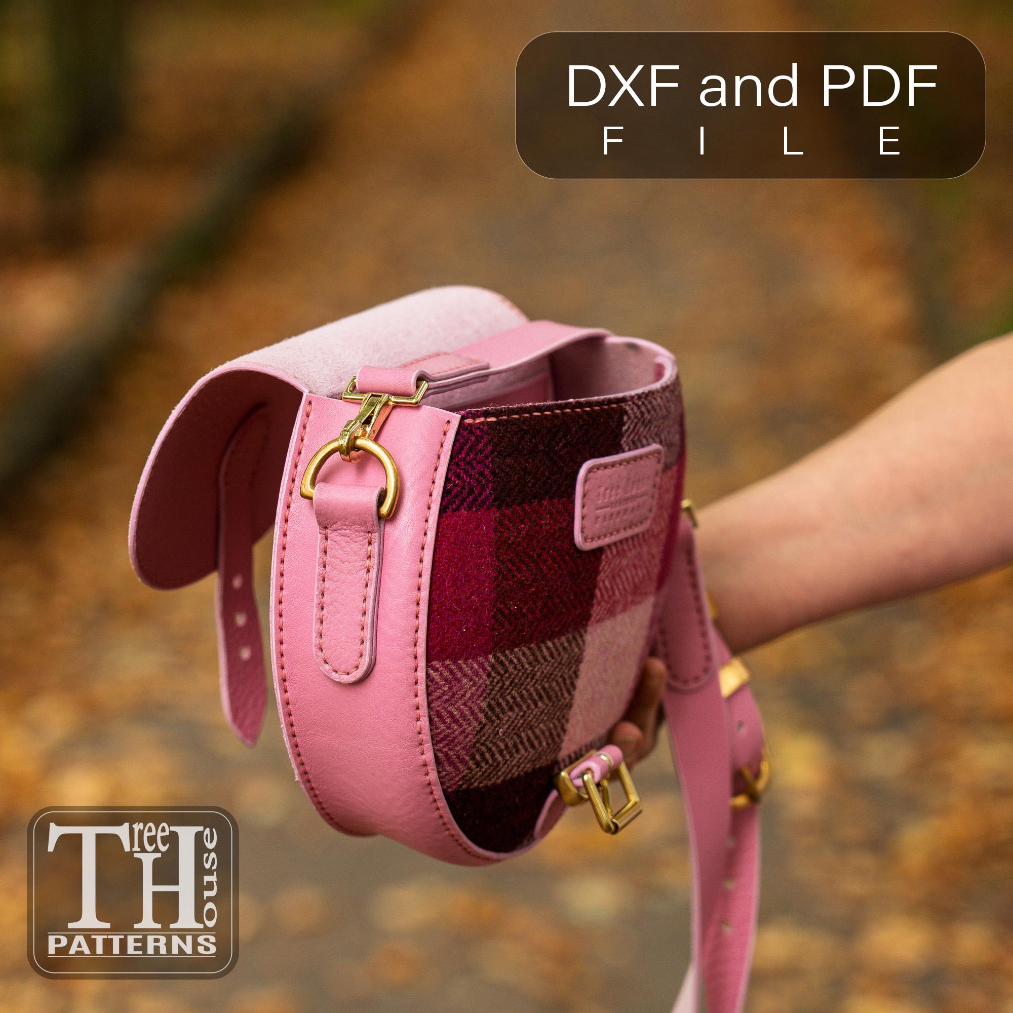 Leather Saddle Bag Pattern PDF & DXF – Crossbody Bag Template, 5 Flap ...