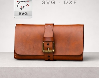 Leather Tobacco Pouch Pattern , Rolling Case SVG DXF Pattern (Digital Download)