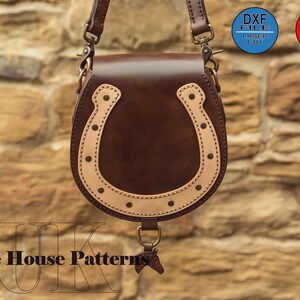 Leather Pattern PDF, DXF for Shoulder Bag With Horseshoe Motive - Etsy