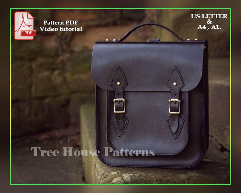 Old School Backpack Leather Pattern PDF - Rucksack Digital Template - Etsy