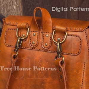 Backpack Leather Pattern PDF - Rucksack Digital Template - Etsy