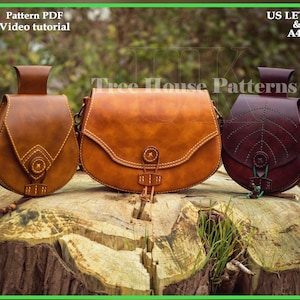 Mittelalterliche Gürteltasche und Satteltasche Leder Schnittmuster PDF
