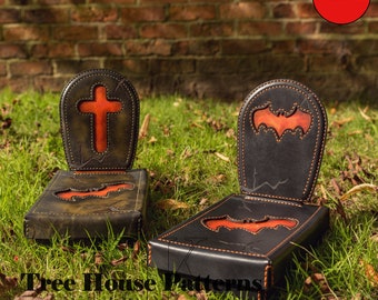 Leather Candy Grave pattern PDF - Halloween, goth decor digital template