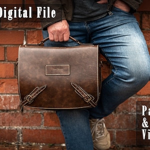 Messenger bag leather pattern PDF