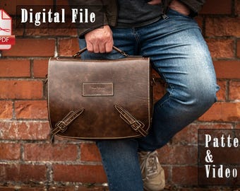 Messenger bag leather pattern PDF