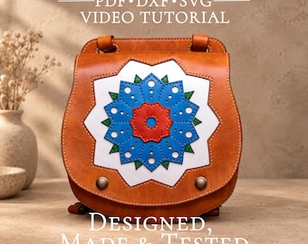 Leather Backpack Pattern PDF & DXF, Leather Rucksack Template