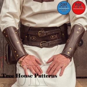 Leather Pattern PDF, DXF for Medieval Arm Guard (ONLY) - Etsy