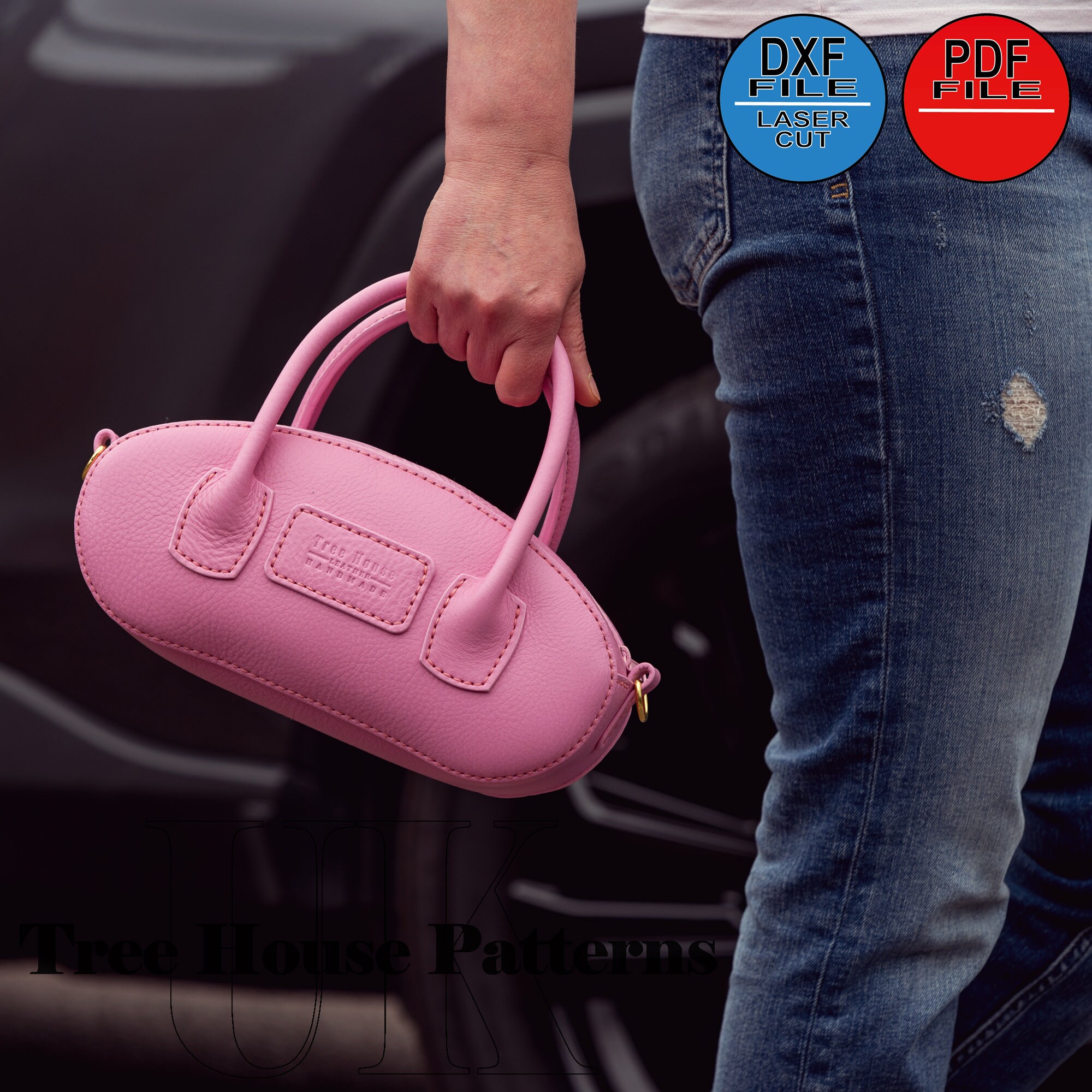 Leather Bag Pattern PDF DXF- Handbag Template - Etsy Australia