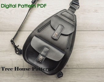 Sling bag - backpack - leather pattern PDF