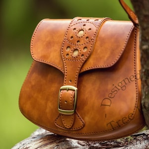 Shoulder Bag Leather Pattern PDF - Saddle Bag Digital Template - Etsy