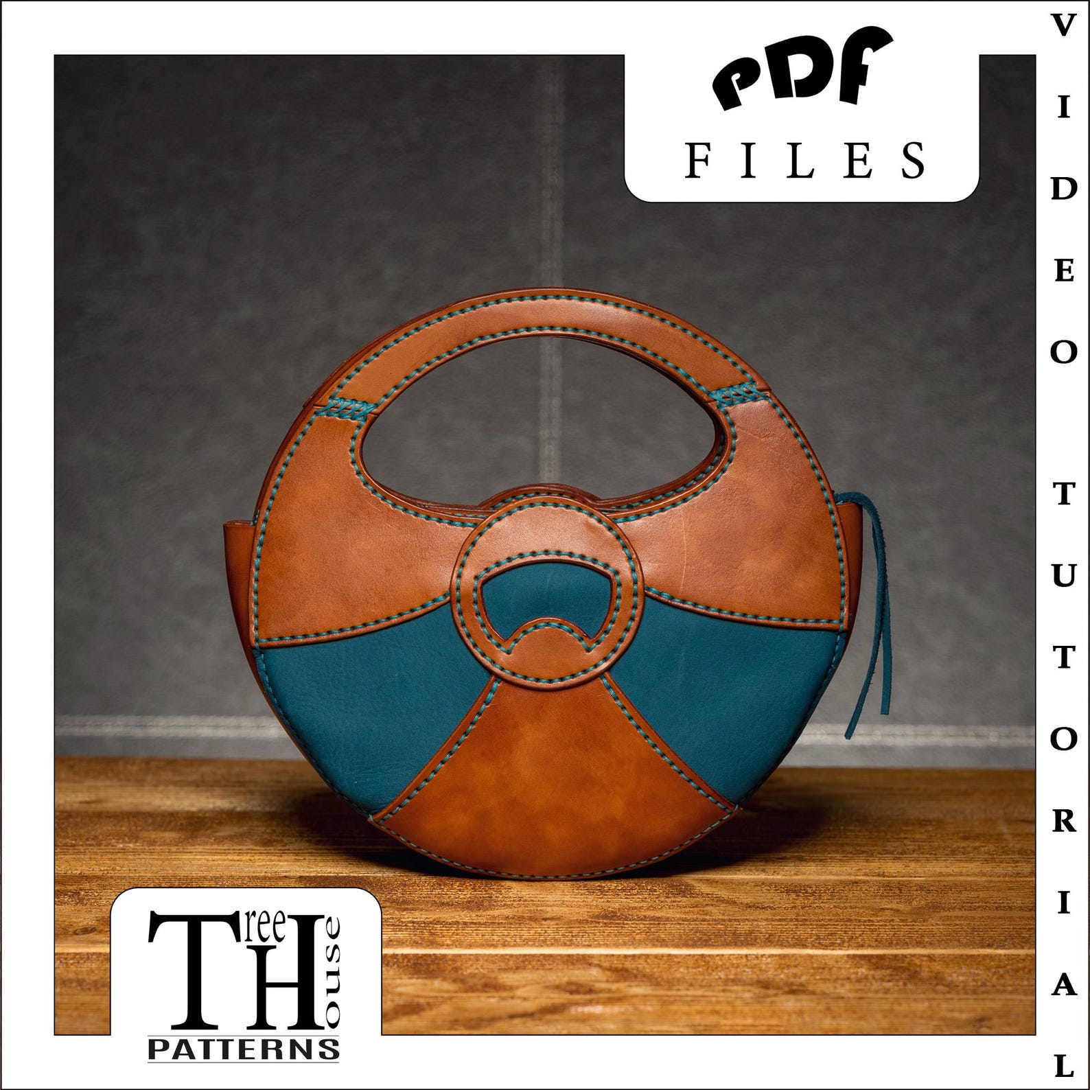 Round Handbag Leather Pattern PDF - Leather Bag Digital Template - Etsy UK