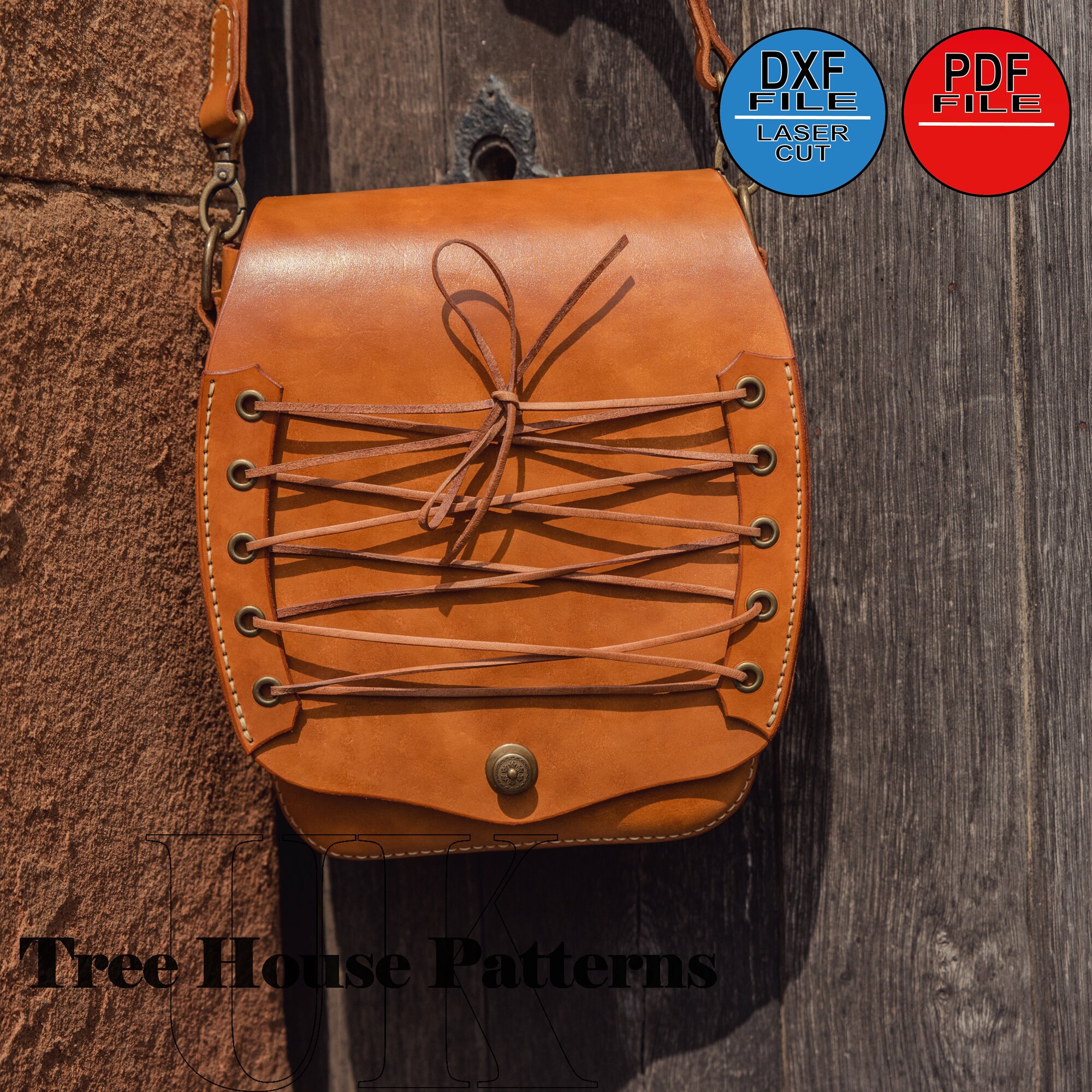 Leather Pattern PDF, DXF for Goth Style Shoulder Bag, Spider Bag - Etsy