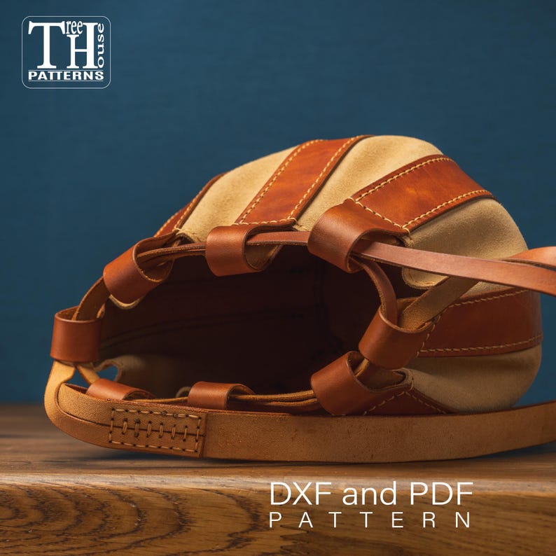 Leather Crossbody Bag Pattern - Bucket – Drawstring Shoulder Template ...