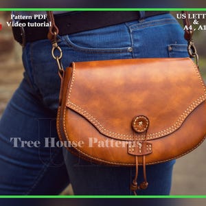 Mittelalterliche Satteltasche Leder Schnittmuster PDF