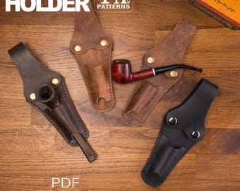 Smoking pipe holster leather pattern PDF