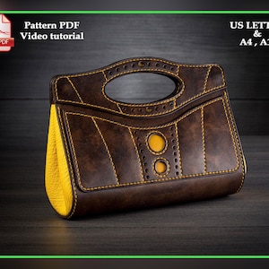 Handtasche - Abendtasche Leder Schnittmuster PDF